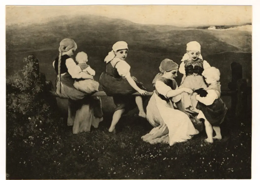 Anonimo , Von Max, G. - sec. XIX - Riposo in campagna , fronte