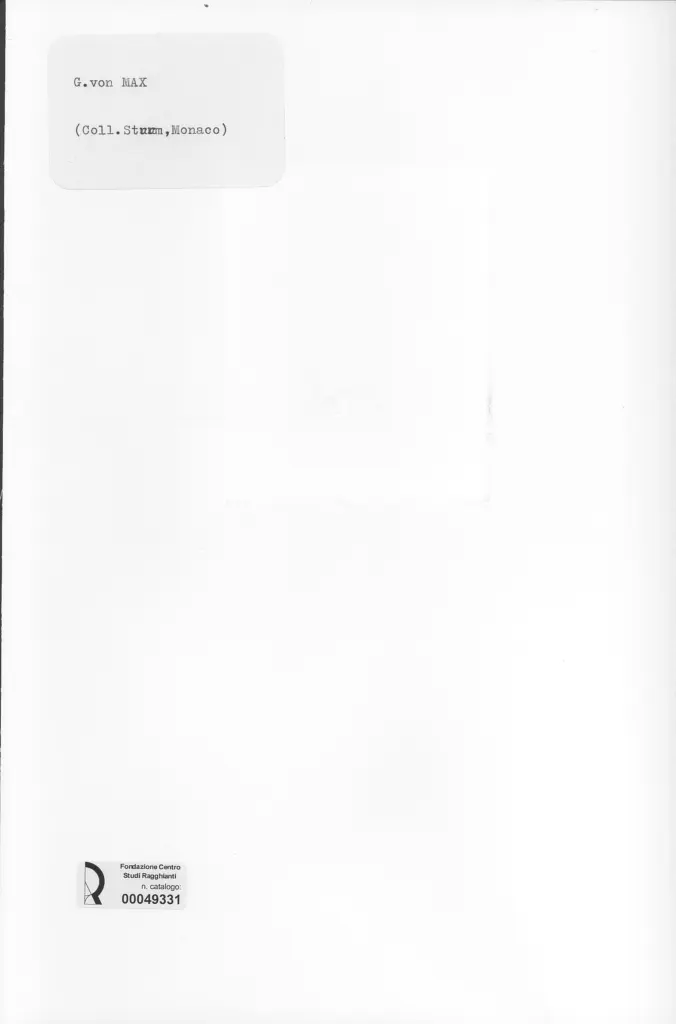 Anonimo , Von Max, G. - sec. XIX - Il dolore , retro