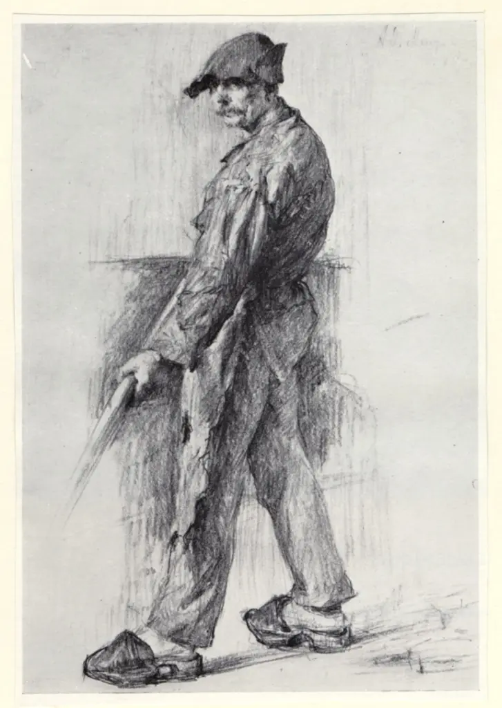 Anonimo , Von Menzel, Adolf - sec. XIX - Der Metalarbeiter , fronte