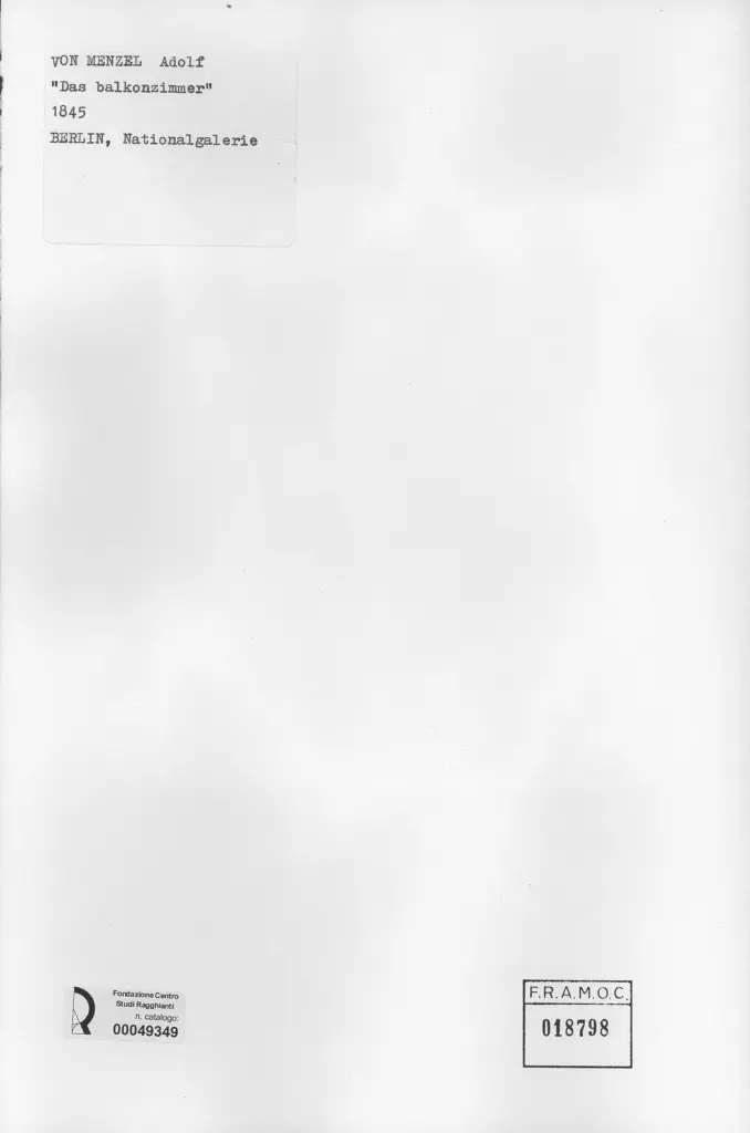 Anonimo , Von Menzel, Adolf - sec. XIX , retro