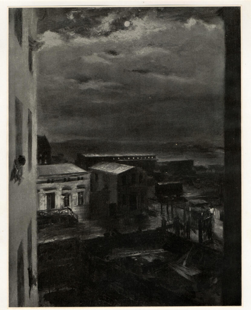 Anonimo , Von Menzel, Adolf - sec. XIX - Fabrikebäude im mondschein , fronte