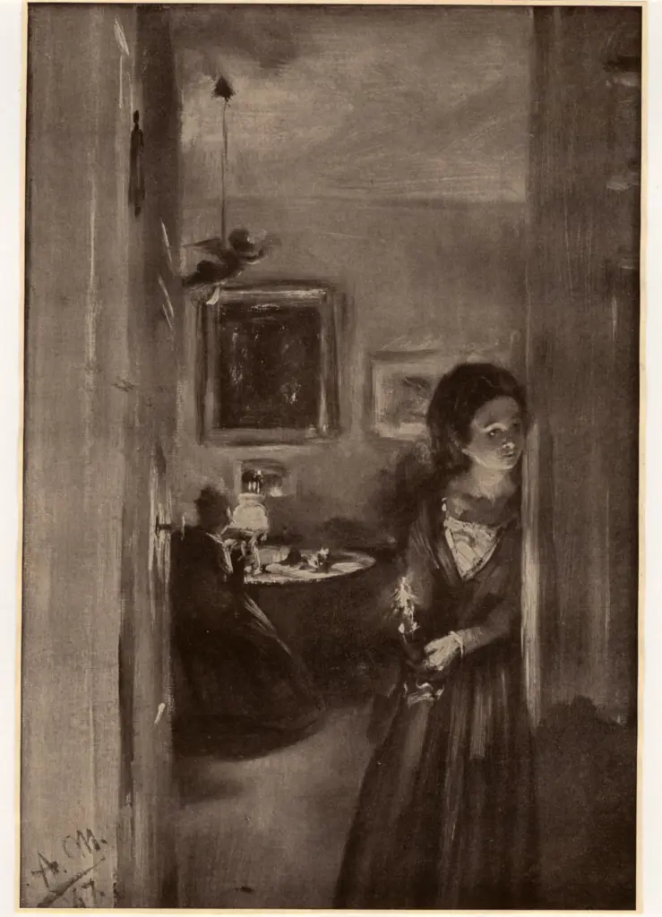 Anonimo , Von Menzel, Adolf - sec. XIX - Beim lampenlicht , fronte