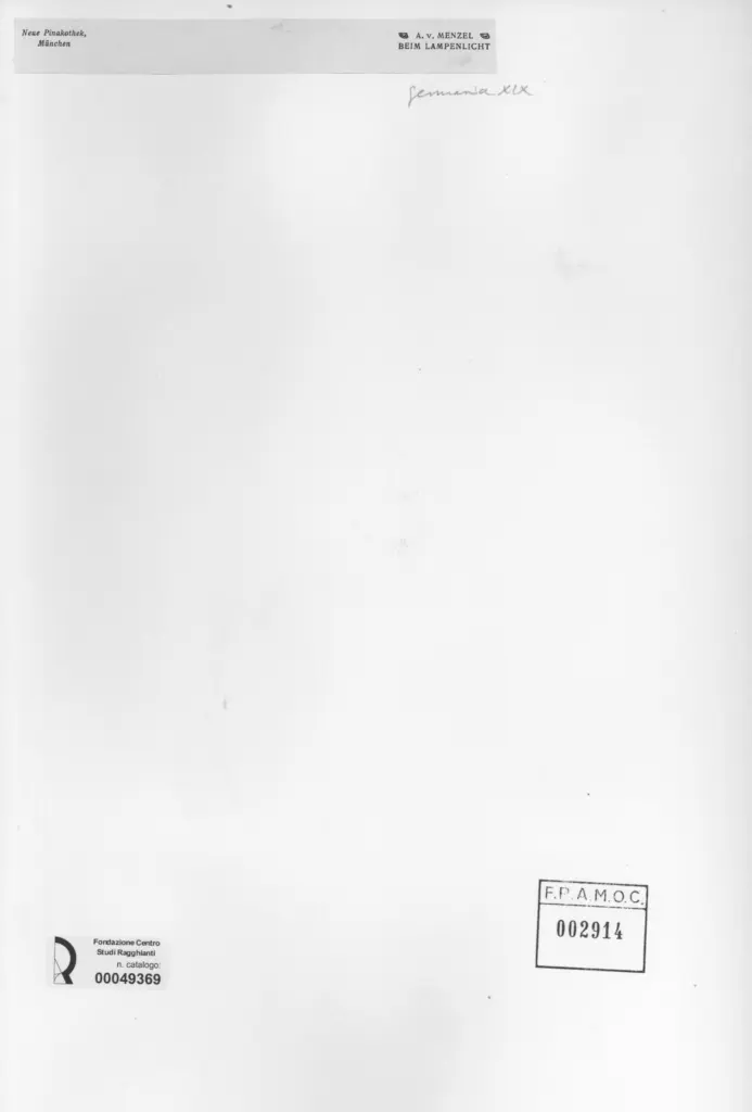 Anonimo , Von Menzel, Adolf - sec. XIX - Beim lampenlicht , retro