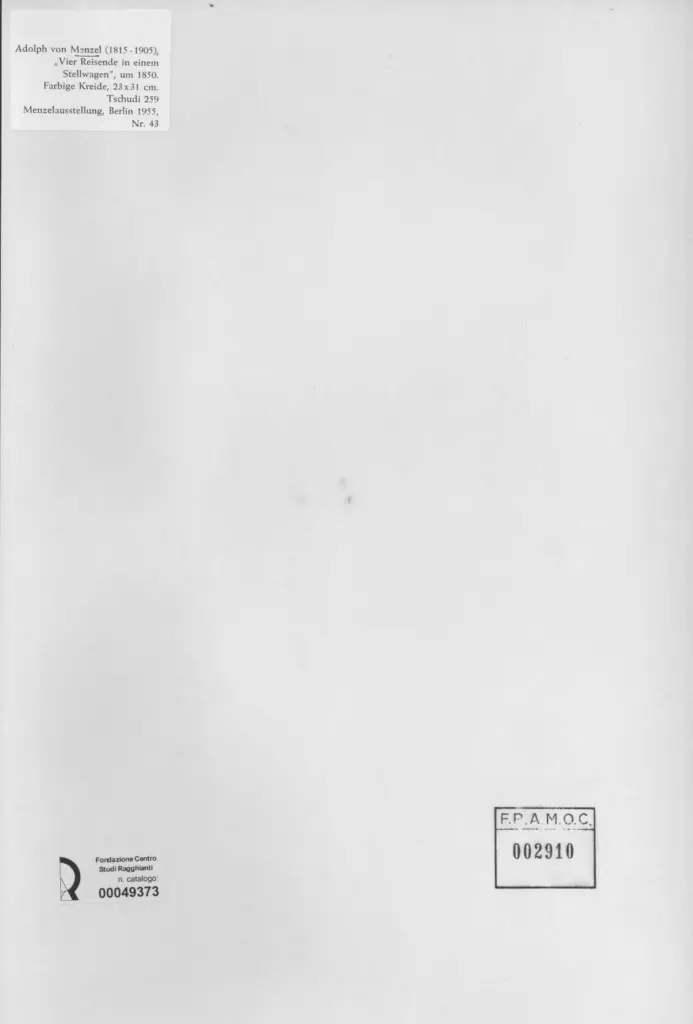 Anonimo , Von Menzel, Adolf - sec. XIX , retro