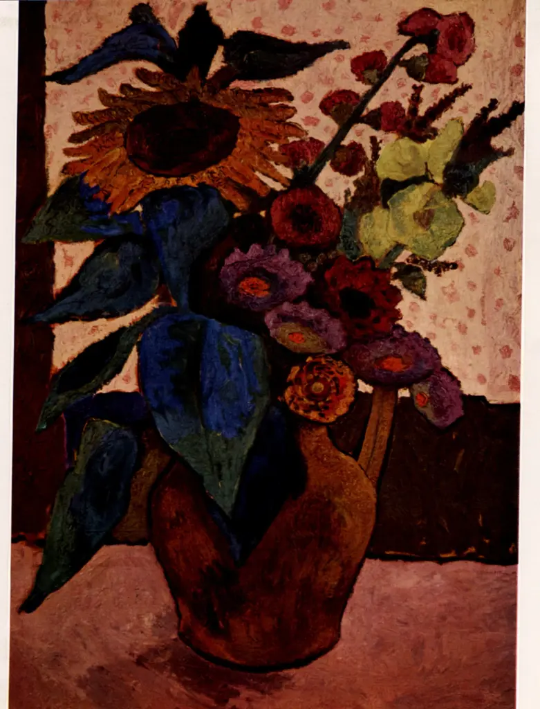 Modersohn - Becker, Paula , Vaso di fiori con girasole