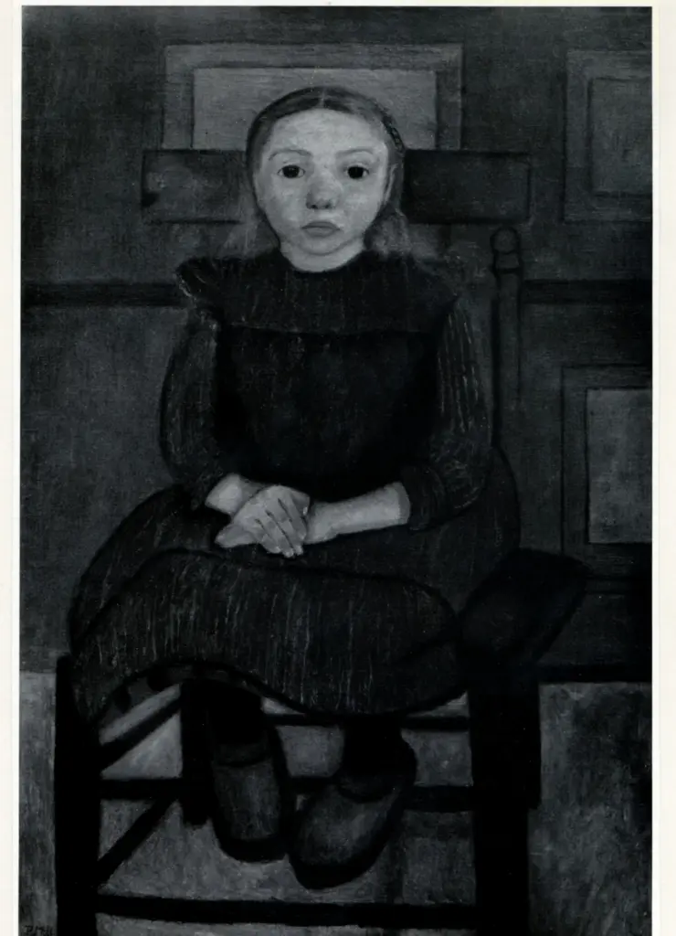 Modersohn - Becker, Paula , Ritratto di fabciulla seduta su una sedia
