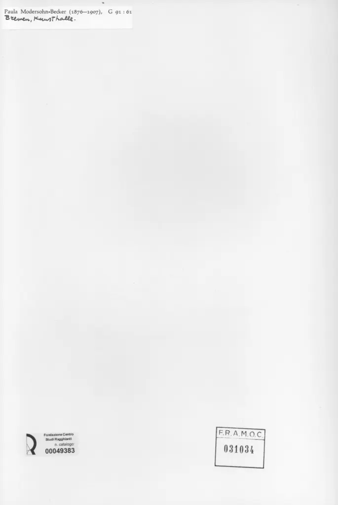 Anonimo , Modersohn - Becker, Paula , retro