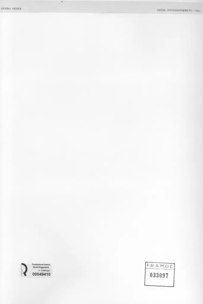 Anonimo , Oeder, Georg - sec. XIX - Trübe winterstimmung , retro