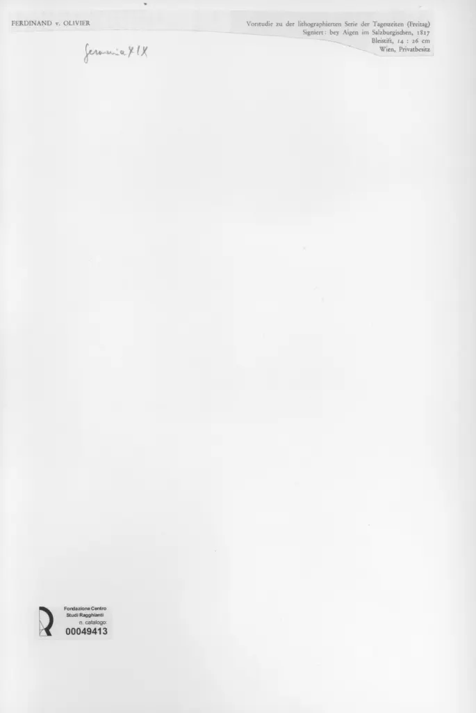 Anonimo , Von Olivier, Ferdinand - sec. XIX - Freitag , retro