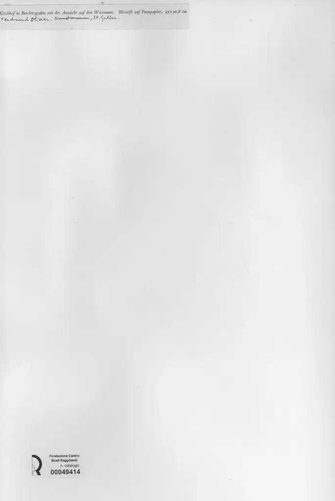 Anonimo , Von Olivier, Ferdinand - sec. XIX - Kirchof i Berchtesgaden mit der Aussicht auf den Wazmanm , retro