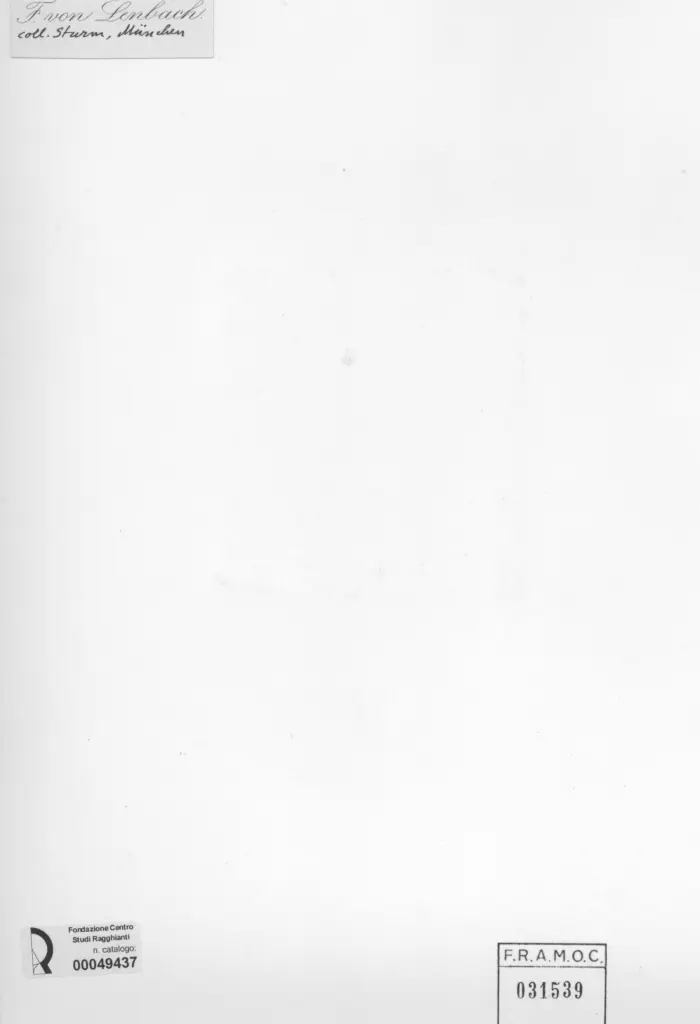 Anonimo , von Lenbach, Franz - sec. XIX - Profilo di donna , retro