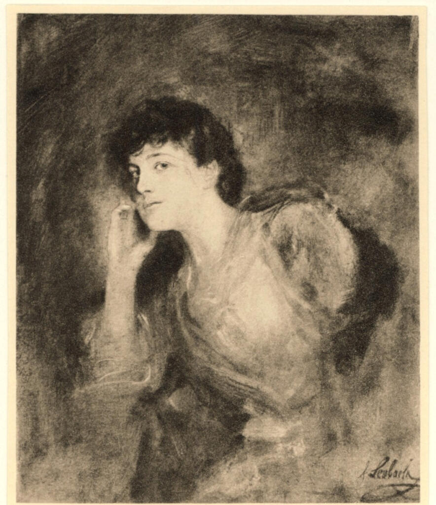 Anonimo , von Lenbach, Franz - sec. XIX - Ritratto di donna , fronte