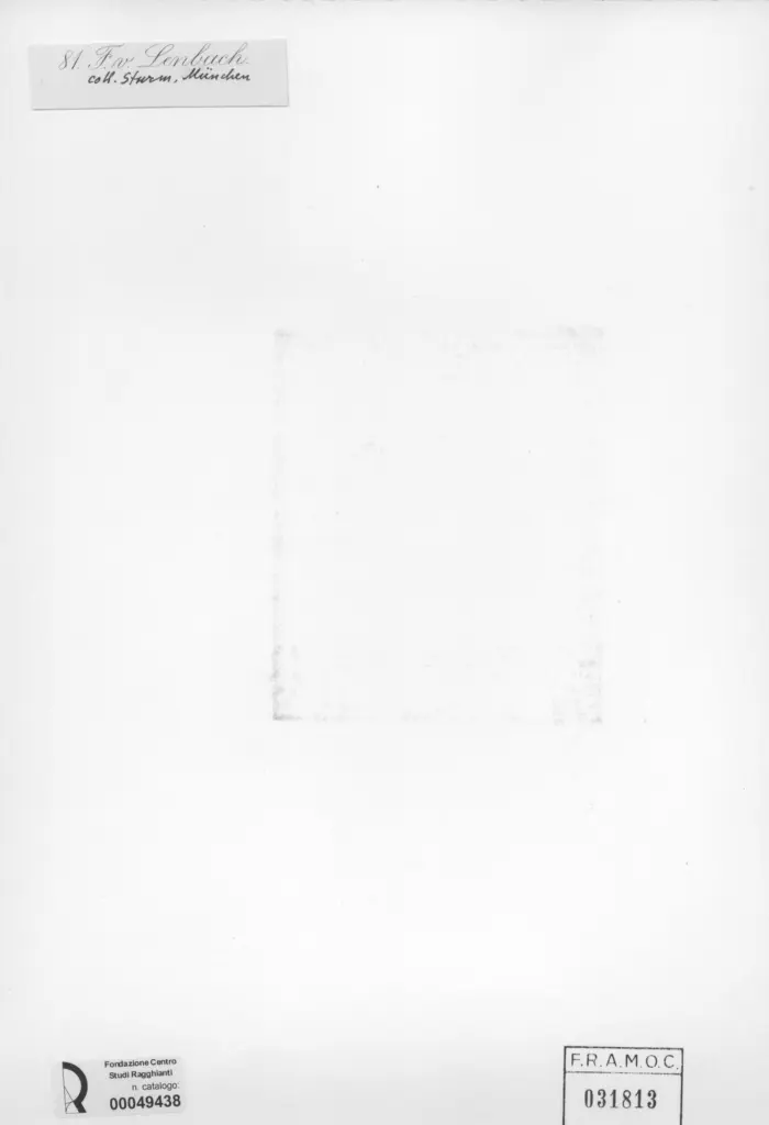 Anonimo , von Lenbach, Franz - sec. XIX - Ritratto di donna , retro