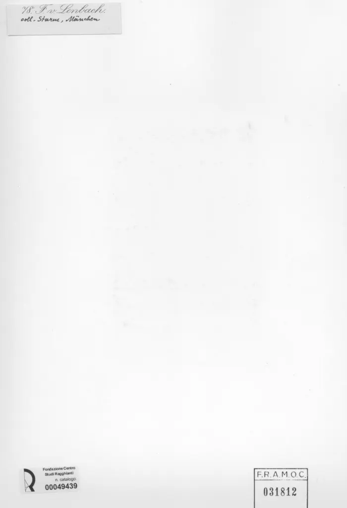 Anonimo , von Lenbach, Franz - sec. XIX - Profilo di donna , retro