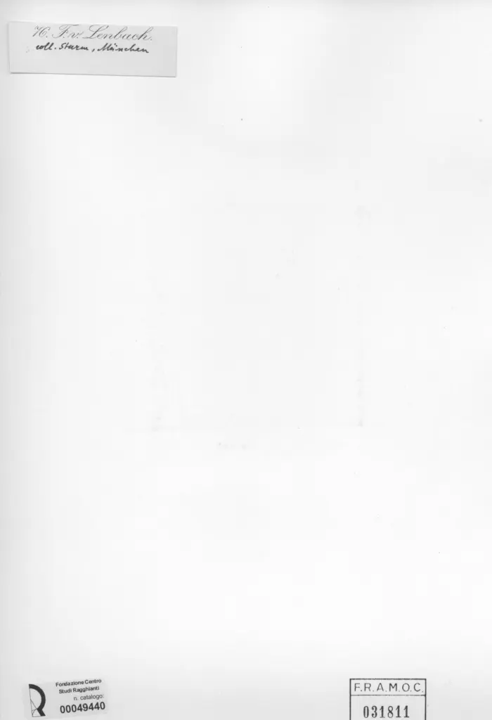 Anonimo , von Lenbach, Franz - sec. XIX - Bambina con violino , retro