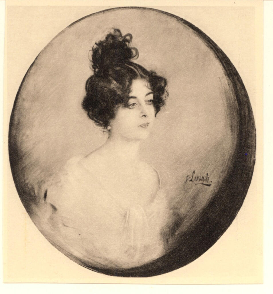 Anonimo , von Lenbach, Franz - sec. XIX - Ritratto di donna , fronte