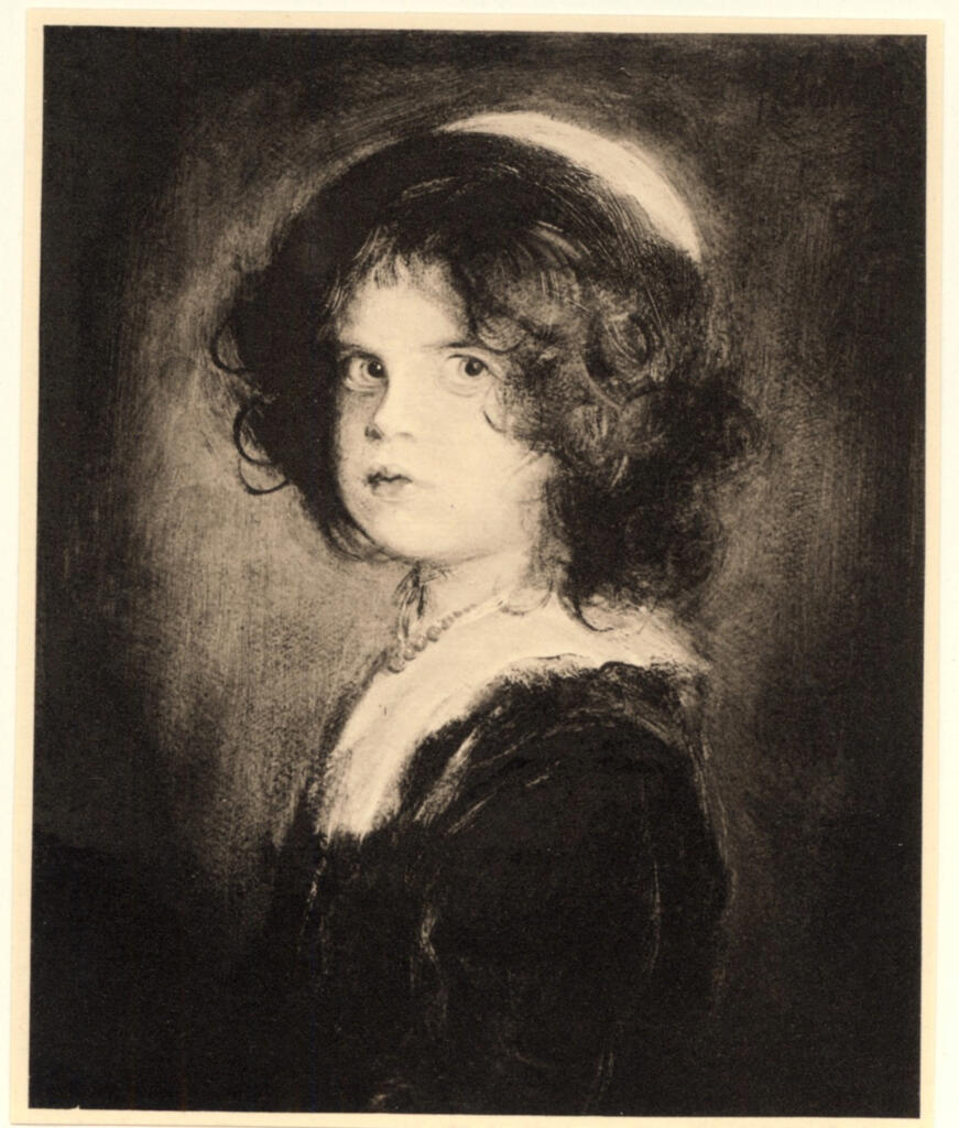 Anonimo , von Lenbach, Franz - sec. XIX - Ritratto di bambina , fronte