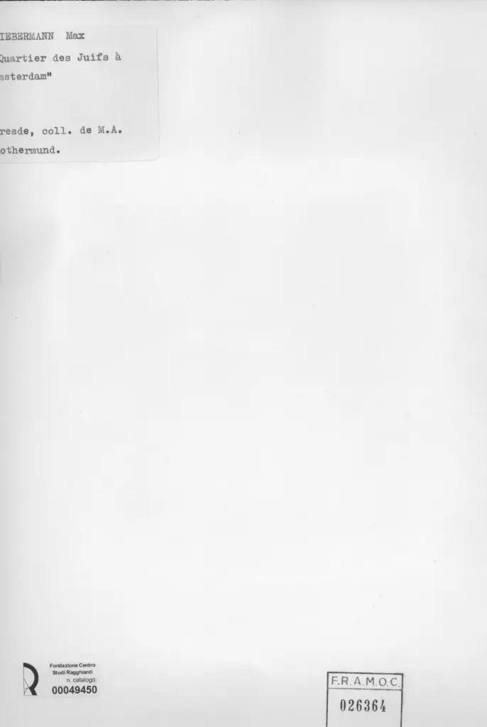 Anonimo , Liebermann, Max , retro