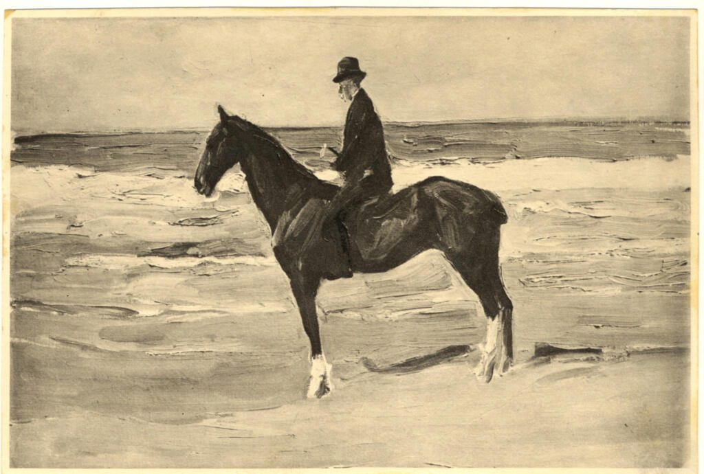 Anonimo , Liebermann, Max - sec. XX - Uomo a cavallo , fronte