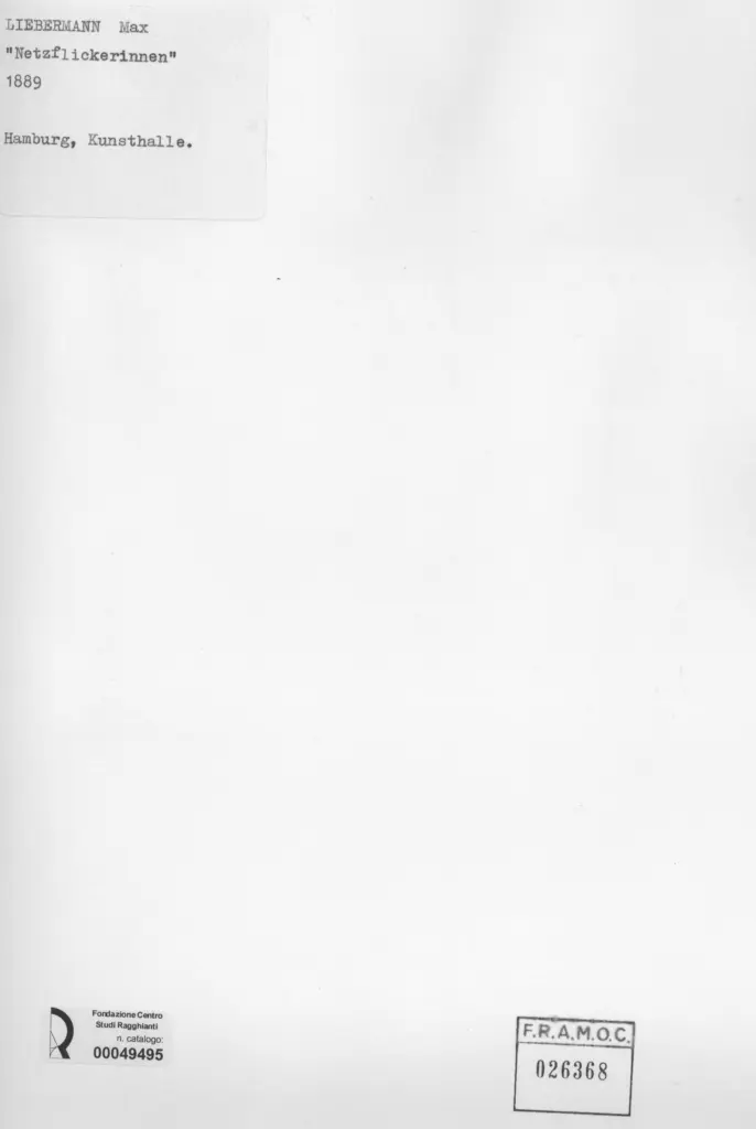 Anonimo , Liebermann, Max - sec. XIX - Netzflickerinnen , retro