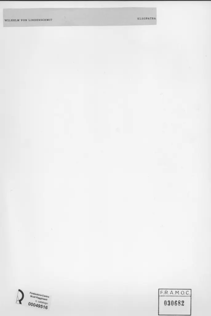 Anonimo , von Lindnschmit, Wilhelm - sec. XIX - Kleopatra , retro