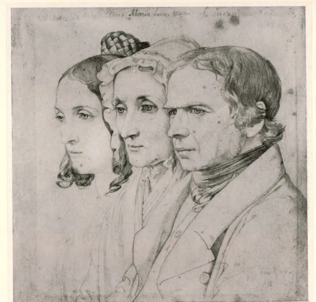 Lucas, August , Portrait of the artist's parents and of his sister -