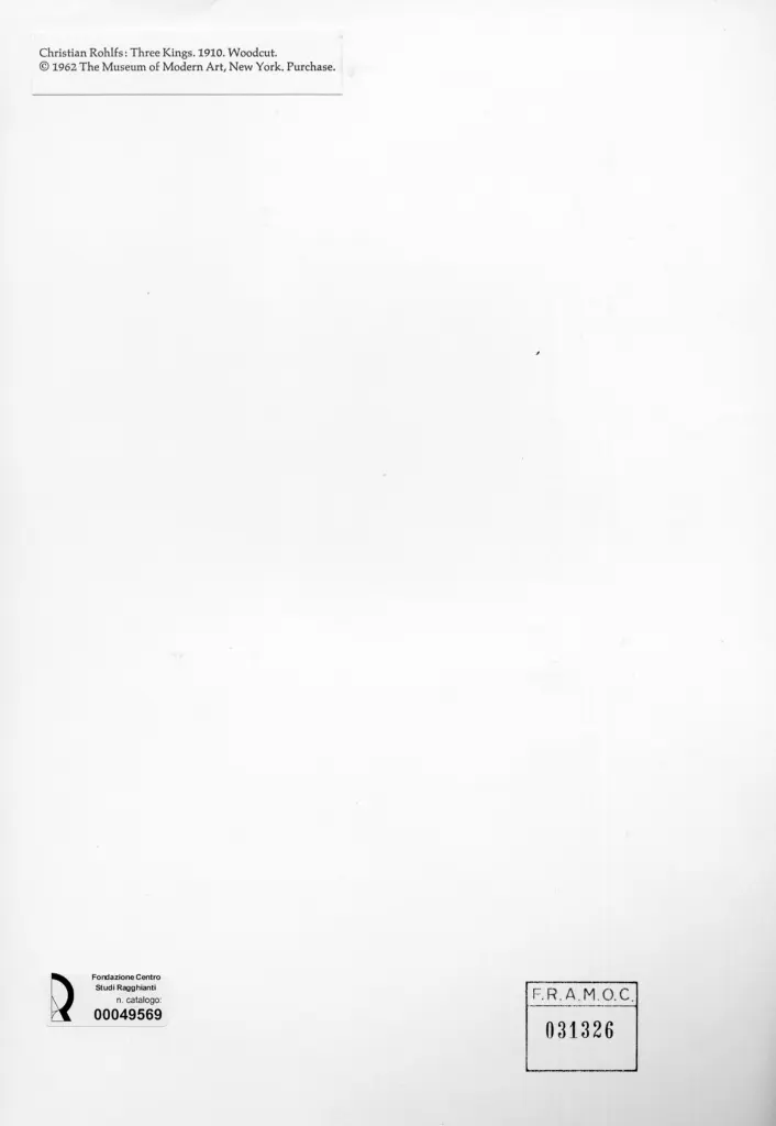 Anonimo , Rohlfs, Christian - sec. XX - Tre Re , retro