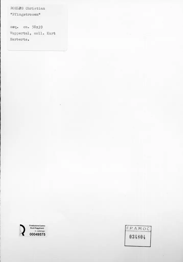 Anonimo , Rohlfs, Christian - sec. XIX - Pfingstrosen , retro