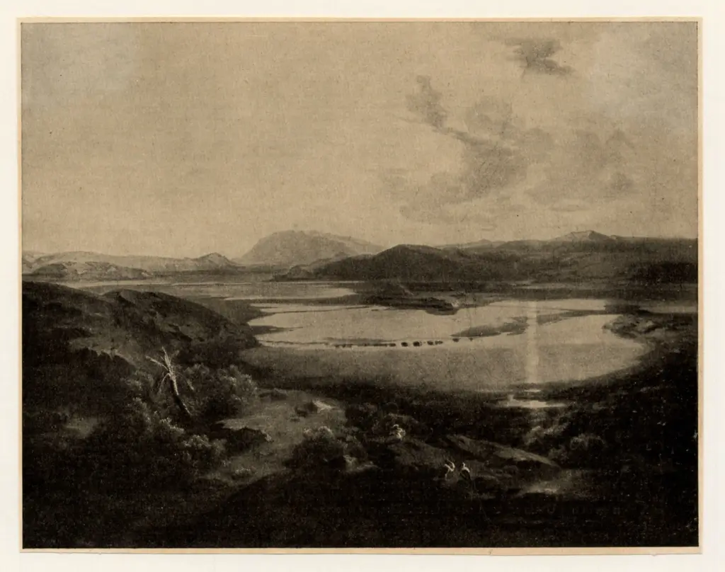 Anonimo , Rottman, Karl - sec. XIX - Lago di Kopais , fronte