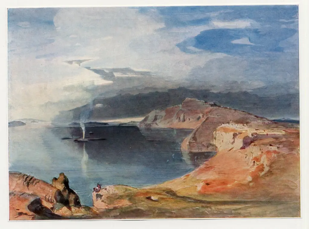 Anonimo , Rottman, Karl - sec. XIX - Santorini , fronte