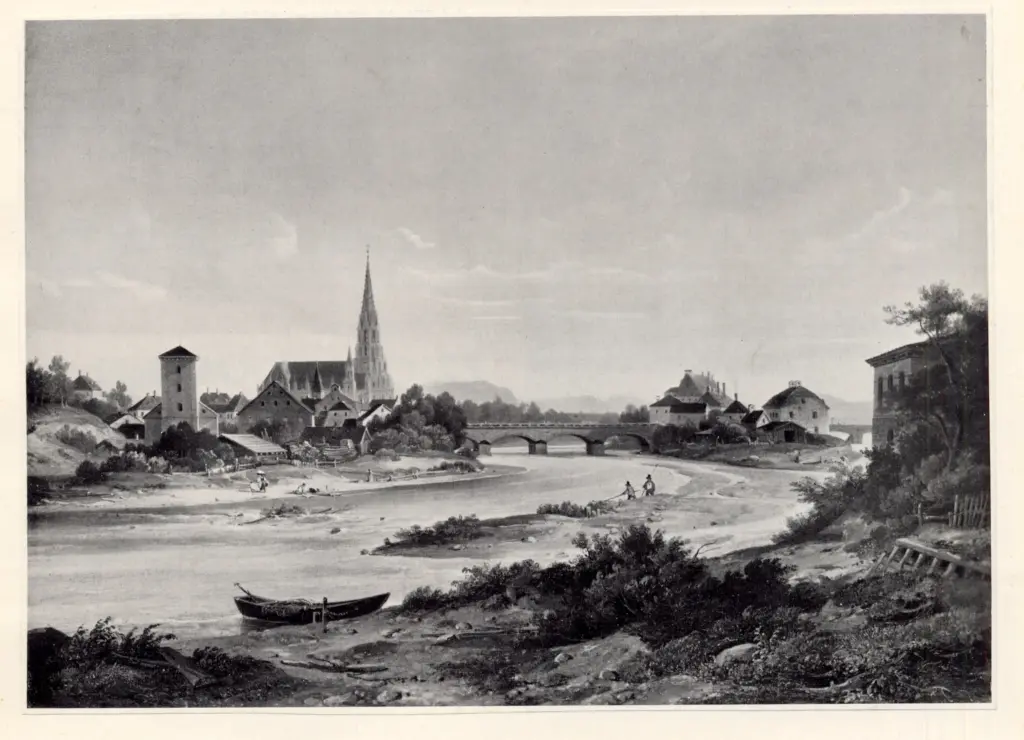 Anonimo , Scheuchzer, Wilhelm - sec. XIX - Il sobborgo di Monaco , fronte