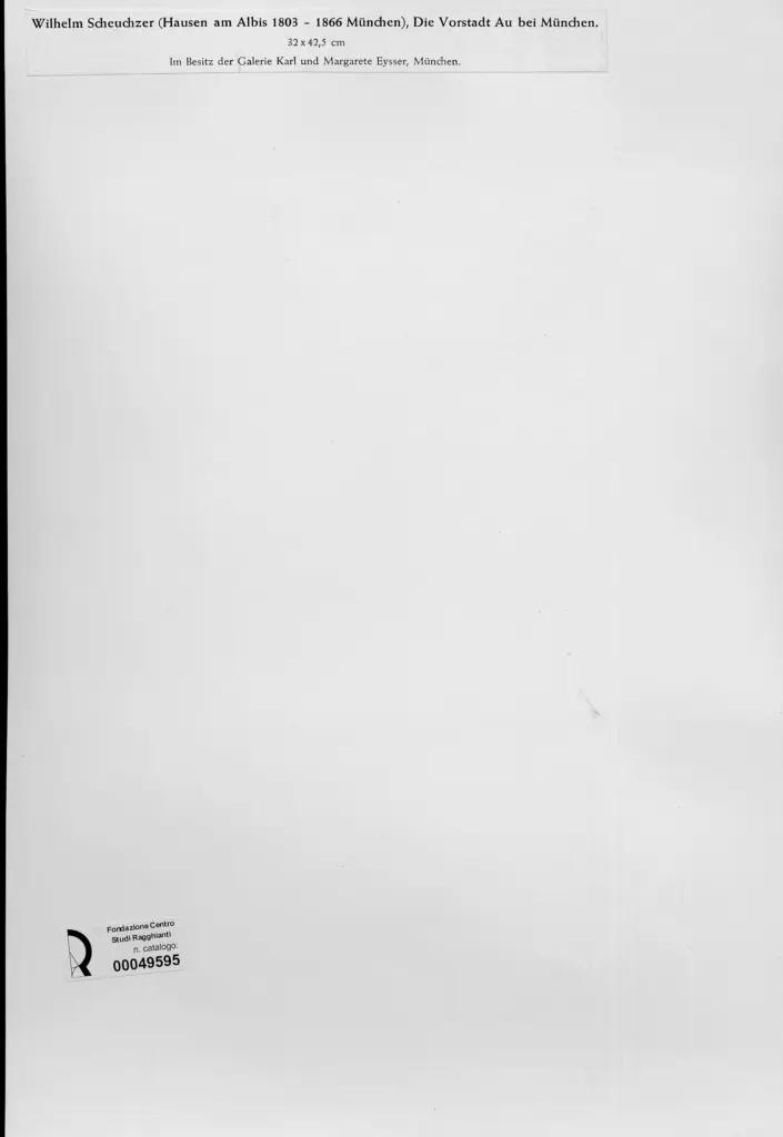 Anonimo , Scheuchzer, Wilhelm - sec. XIX - Il sobborgo di Monaco , retro