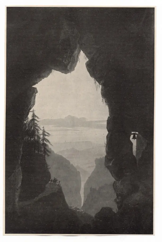 Schinkel, Karl Friedrich , Veduta attraverso la valle -