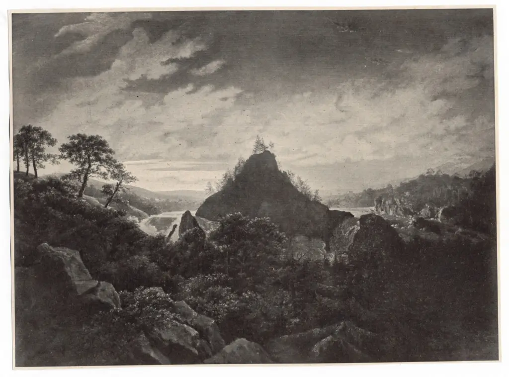 Schinkel, Karl Friedrich , Paesaggio al tramonto -