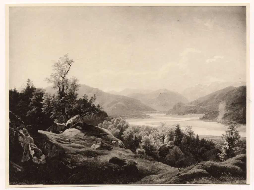 Anonimo , Schleich, Eduard - sec. XIX - Paesaggio , fronte