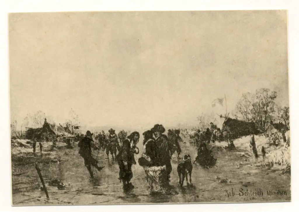 Anonimo , Schleich, Robert - sec. XIX - Paesaggio con figure , fronte