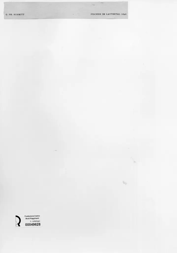 Anonimo , Schmitt, Georg Philipp - sec. XIX - Pescatore nella valle , retro