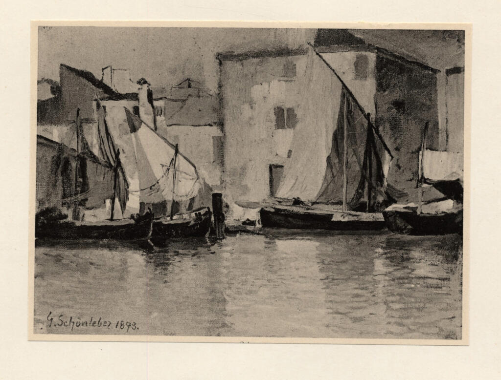 Schonleber, Gustav , Il porto di Chioggia -