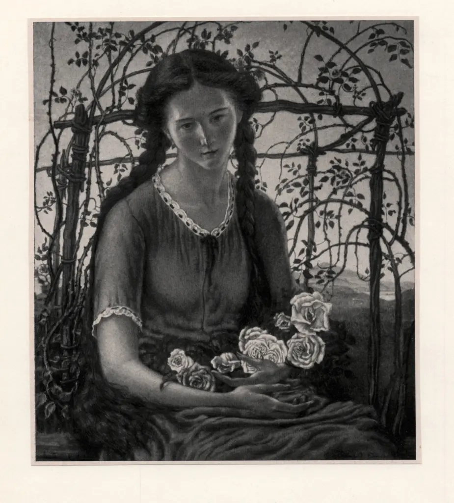 Steppes, Edmund , - ritratto della figlia dell'artista