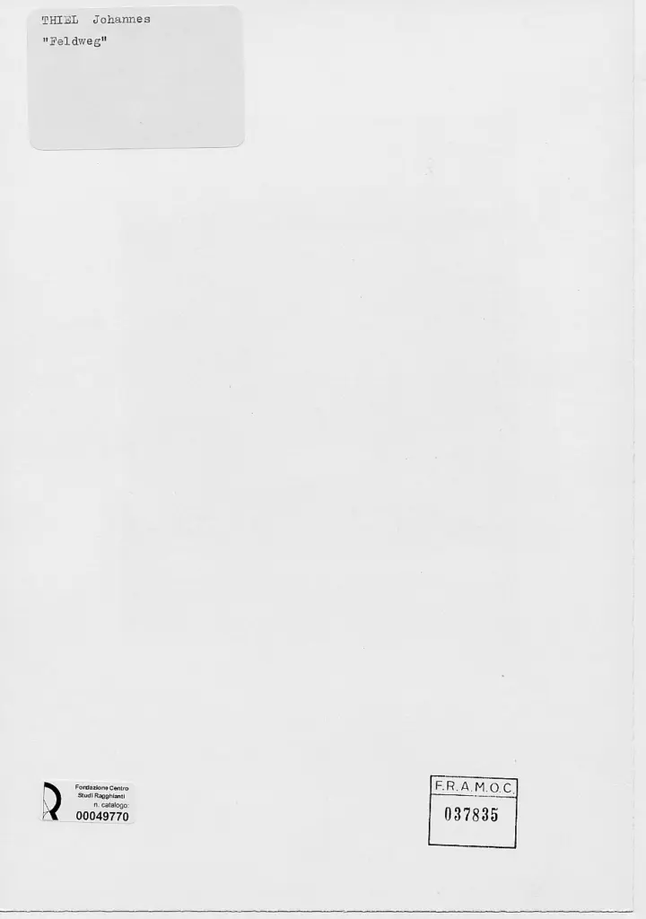 Bruckmann Verlag , Thiel, Johannes - sec. XIX/ XX - Sentiero di campagna , retro