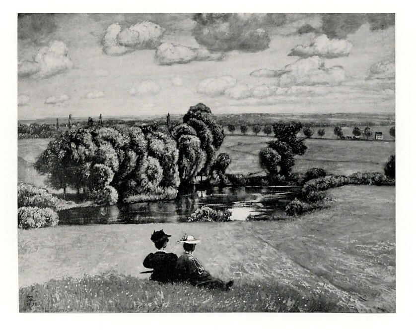 Anonimo , Thoma, Hans - sec. XIX - Paesaggio sulla Nidda , fronte