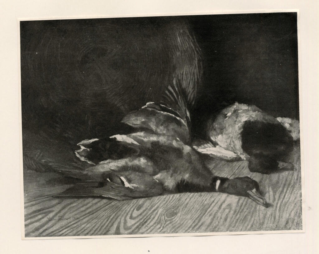 Anonimo , Trubner, Wilhelm - sec. XIX - Natura morta con anatre , fronte