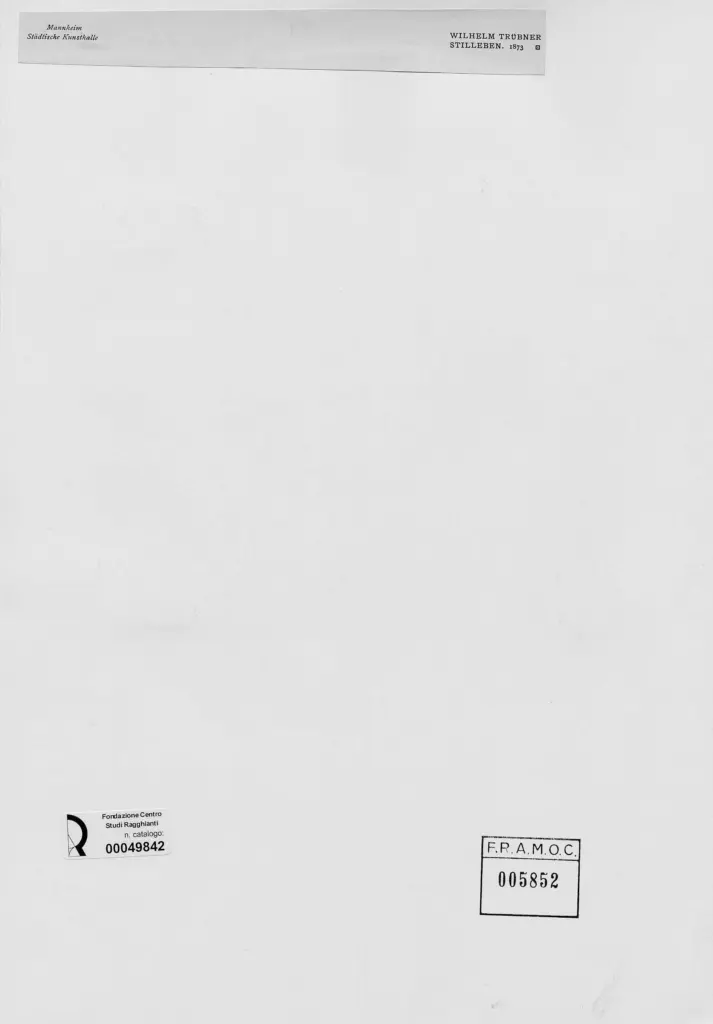 Anonimo , Trubner, Wilhelm - sec. XIX - Natura morta , retro