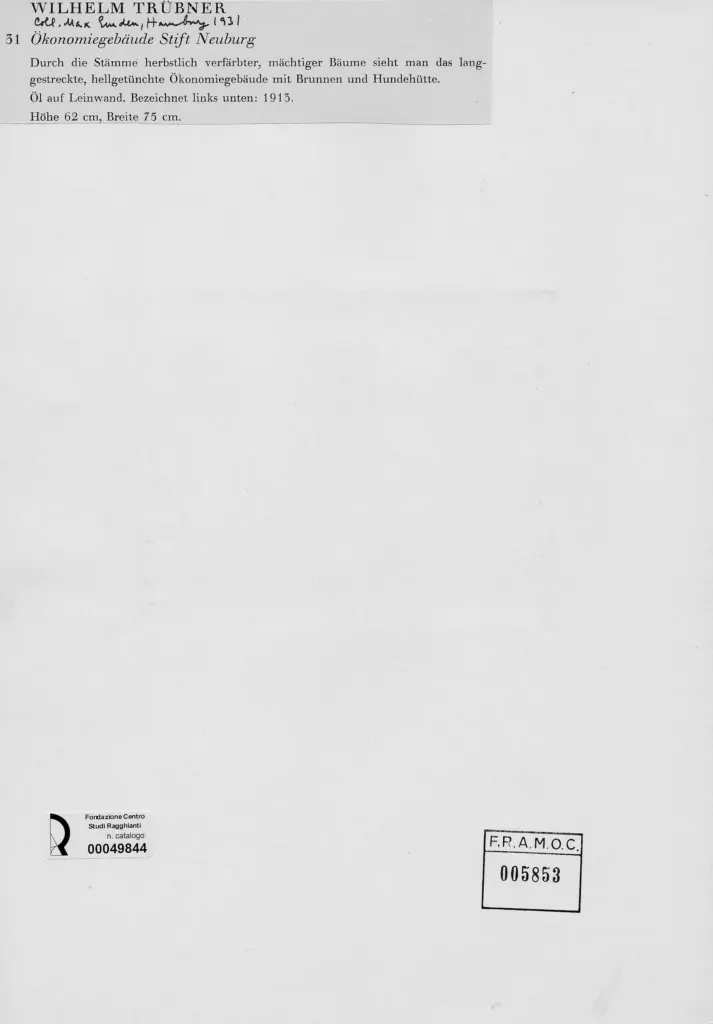 Trubner, Wilhelm , retro