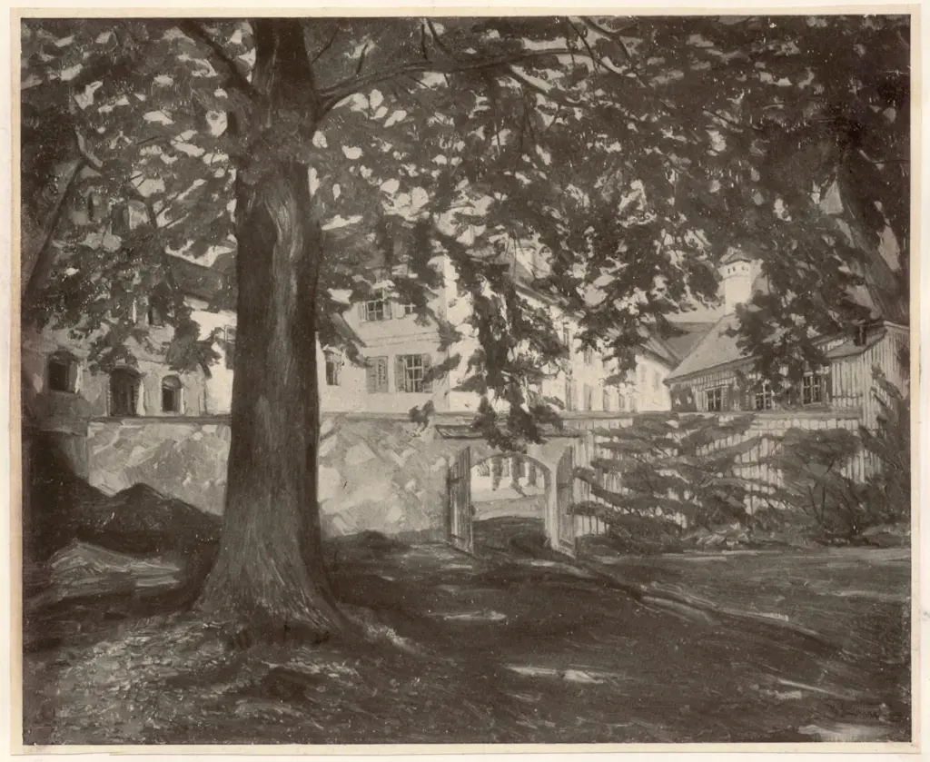 Trubner, Wilhelm , Entrata al monastera sull'Isola delle donne nel Chiemsee