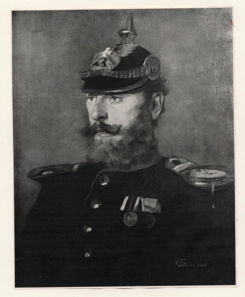 Anonimo , Trubner, Wilhelm - sec. XIX - Ufficiale del esercito , fronte