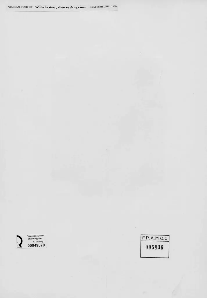 Anonimo , Trubner, Wilhelm - sec. XIX - Autoritratto , retro