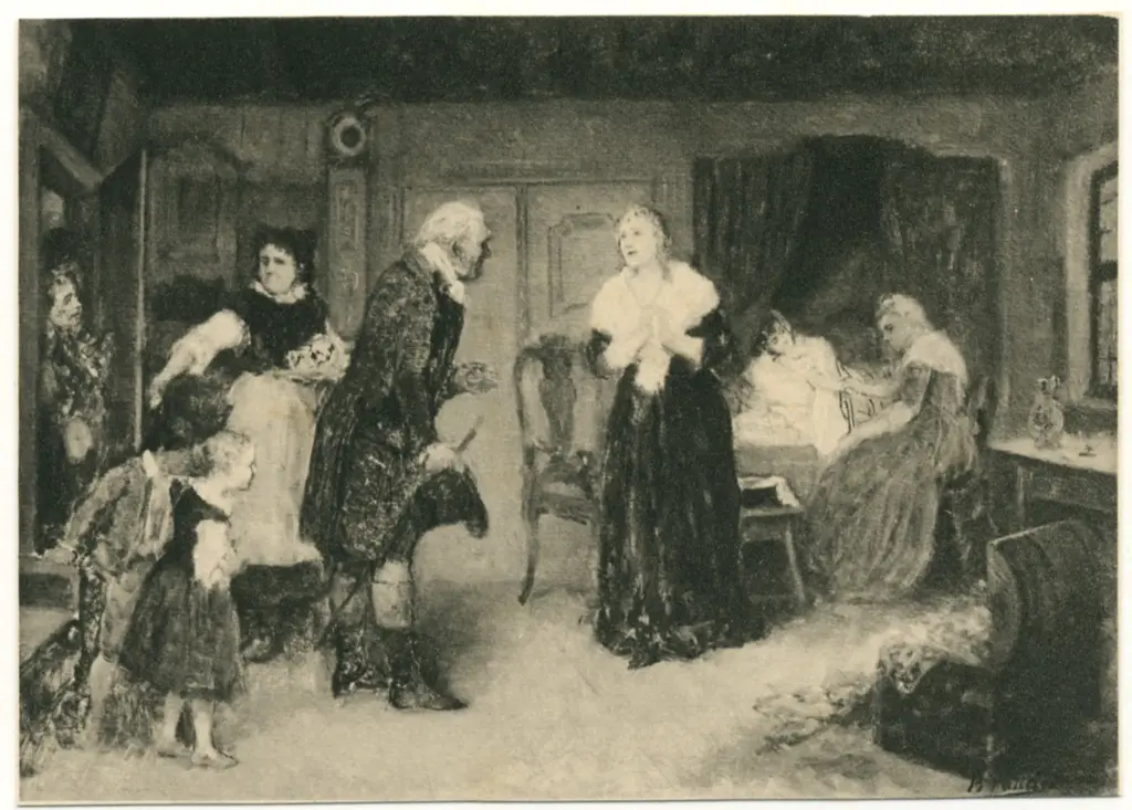 Anonimo , Vautier, Benjamin - sec. XIX - Gruppo di persone in una camera , fronte