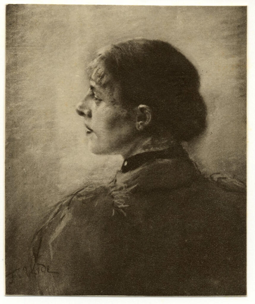 Anonimo , von Uhde, Fritz - sec. XIX - Ritratto di donna , fronte