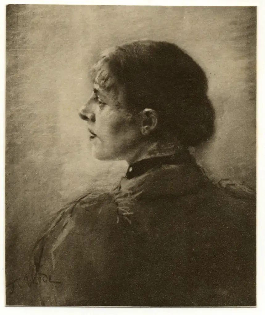 Anonimo , von Uhde, Fritz - sec. XIX - Ritratto di donna , fronte